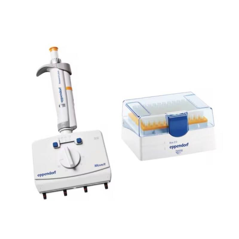 Eppendorf Research Plus Move It® - 15 – 300 µL - 4 canais (3125000150)
