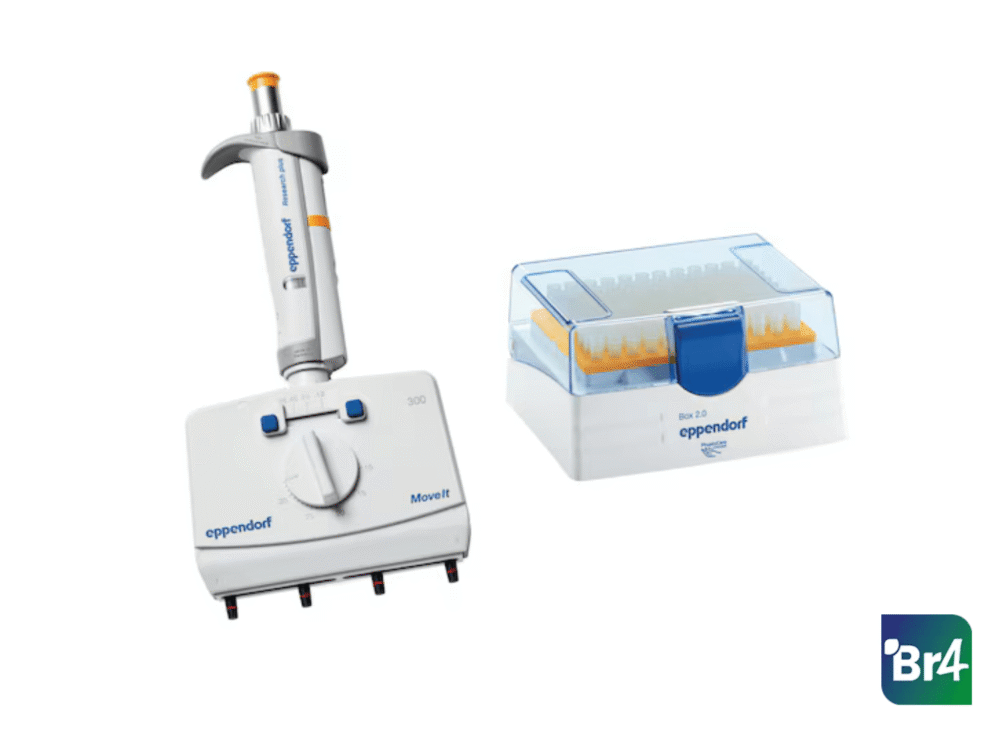 Eppendorf Research Plus Move It® - 15 – 300 µL - 4 canais (3125000150)