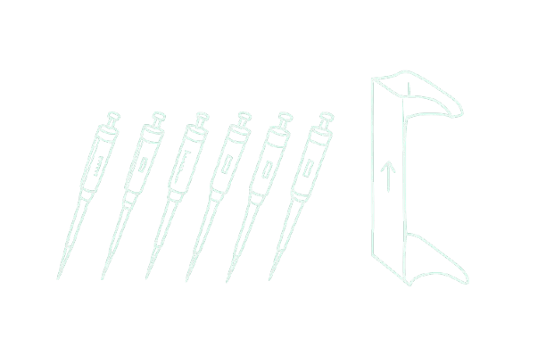 Ilustração de pipetas Eppendorf em promoção